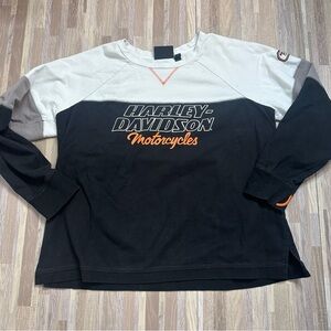 Harley-Davidson Black and White Long Sleeve Sweatshirt Women’s 1X